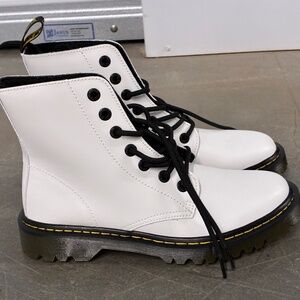 Dr. Martens White Leather Combat Boot